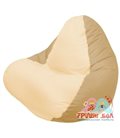 Живое кресло-мешок RELAX коричневое , сидушка светло - бежевая