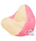 Живое кресло-мешок RELAX розовое , сидушка светло - бежевая