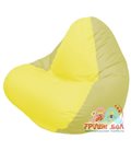 Живое кресло-мешок RELAX оливковое, сидушка жёлтая