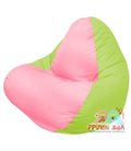 Живое кресло-мешок RELAX салатовое, сидушка розовая