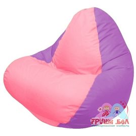 Живое кресло-мешок RELAX сиреневое, сидушка розовая