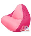 Живое кресло-мешок RELAX малиновое, сидушка розовая