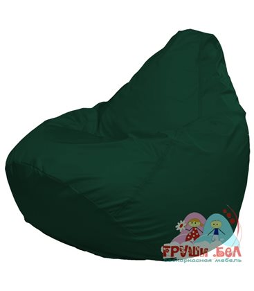 Живое кресло-мешок Груша Макси темно-зеленое