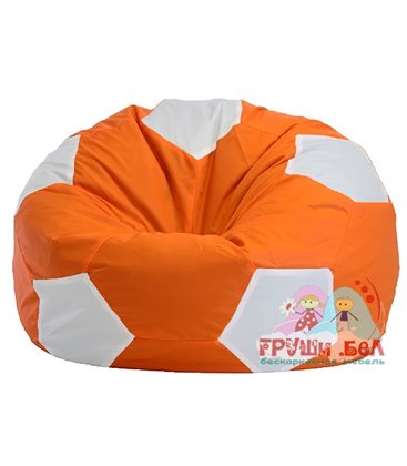 Живое кресло-мешок Мяч оранжево-белое