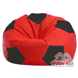Живое кресло-мешок Мяч красно - чёрное