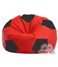 Живое кресло-мешок Мяч красно - чёрное