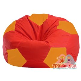 Живое кресло-мешок Мяч красно - оранжевое 1.1-176