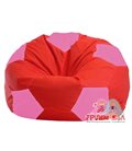 Живое кресло-мешок Мяч красно - розовое 1.1-175