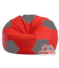 Живое кресло-мешок Мяч красно - светло-серое 1.1-173