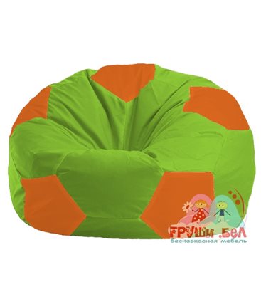 Живое кресло-мешок Мяч салатово - оранжевое 1.1-163