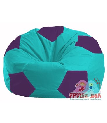 Живое кресло-мешок Мяч бирюзовый - фиолетовый М 1.1-285
