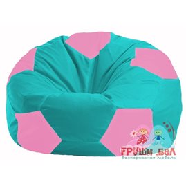 Живое кресло-мешок Мяч бирюзовый - розовый М 1.1-295