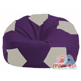 Живое кресло-мешок Мяч фиолетовый - белый М 1.1-36