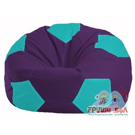 Живое кресло-мешок Мяч фиолетовый - бирюзовый М 1.1-75
