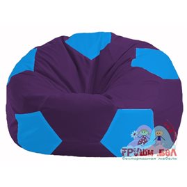 Живое кресло-мешок Мяч фиолетовый - голубой М 1.1-74
