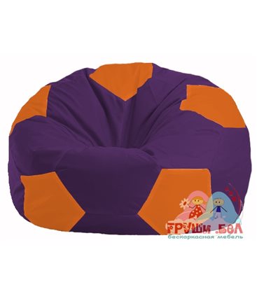 Живое кресло-мешок Мяч фиолетовый - оранжевый М 1.1-33