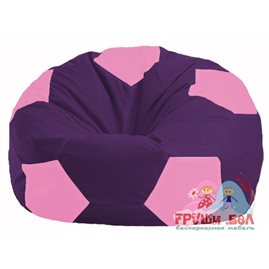Живое кресло-мешок Мяч фиолетовый - розовый М 1.1-32
