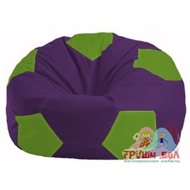 Живое кресло-мешок Мяч фиолетовый - салатовый М 1.1-31