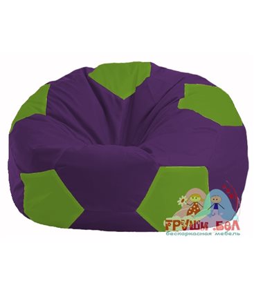 Живое кресло-мешок Мяч фиолетовый - салатовый М 1.1-31