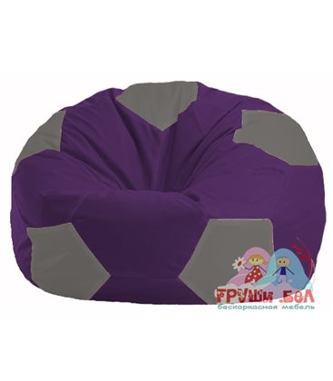 Живое кресло-мешок Мяч фиолетовый - серый М 1.1-72