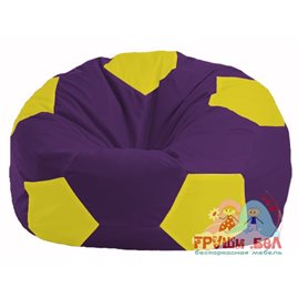 Живое кресло-мешок Мяч фиолетовый - жёлтый М 1.1-35