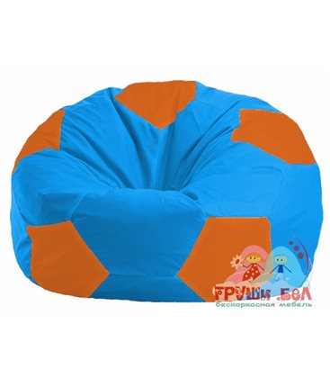 Живое кресло-мешок Мяч голубой - оранжевый М 1.1-282