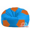 Живое кресло-мешок Мяч голубой - оранжевый М 1.1-282