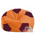 Живое кресло-мешок Мяч оранжевый - бордовый М 1.1-222