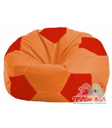Живое кресло-мешок Мяч оранжевый - красный М 1.1-217