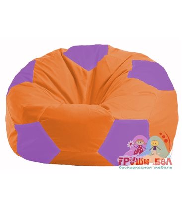 Живое кресло-мешок Мяч оранжевый - сиреневый М 1.1-206