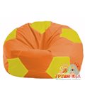 Живое кресло-мешок Мяч оранжевый - жёлтый М 1.1-219