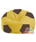 Живое кресло-мешок Мяч жёлтый - коричневый М 1.1-261