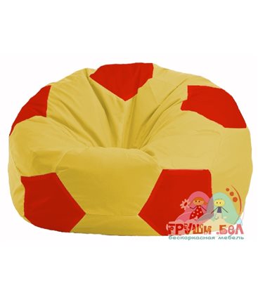 Живое кресло-мешок Мяч жёлтый - красный М 1.1-260