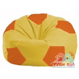 Живое кресло-мешок Мяч жёлтый - оранжевый М 1.1-258