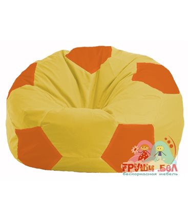 Живое кресло-мешок Мяч жёлтый - оранжевый М 1.1-258