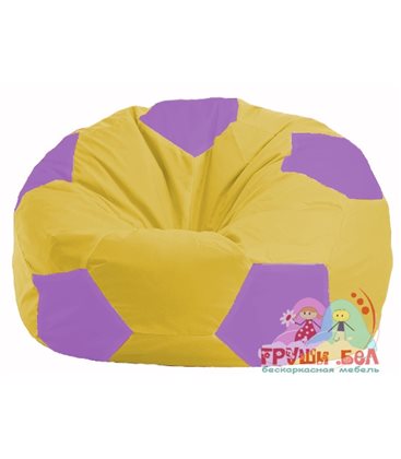 Живое кресло-мешок Мяч жёлтый - сиреневый М 1.1-253