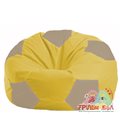 Живое кресло-мешок Мяч жёлтый - светло-бежевый М 1.1-255