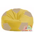 Живое кресло-мешок Мяч жёлтый - тёмно-бежевый М 1.1-255