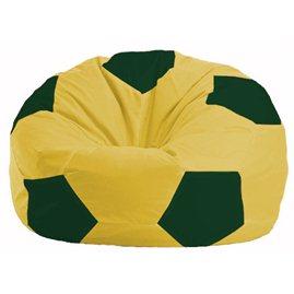 Живое кресло-мешок Мяч жёлтый - тёмно-зелёный М 1.1-452
