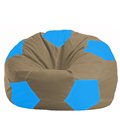 Бескаркасное кресло-мешок Мяч бежевый - голубой М 1.1-96
