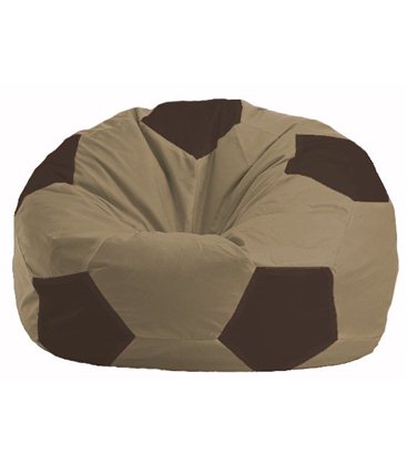 Бескаркасное кресло-мешок Мяч бежевый - коричневый М 1.1-93