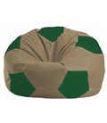 Бескаркасное кресло-мешок Мяч бежевый - зелёный М 1.1-94