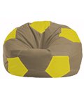 Бескаркасное кресло-мешок Мяч бежевый - жёлтый М 1.1-95