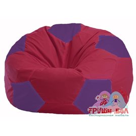 Бескаркасное кресло-мешок Мяч бордовый - фиолетовый М 1.1-453