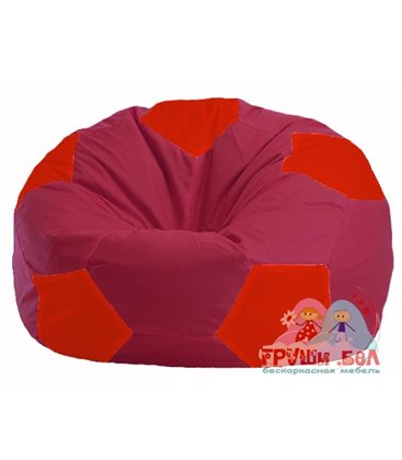 Бескаркасное кресло-мешок Мяч бордовый - красный М 1.1-308