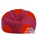 Бескаркасное кресло-мешок Мяч бордовый - красный М 1.1-308