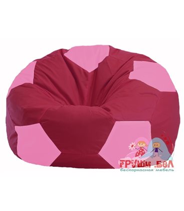Бескаркасное кресло-мешок Мяч бордовый - розовый М 1.1-306