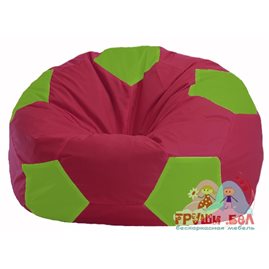 Бескаркасное кресло-мешок Мяч бордовый - салатовый М 1.1-305