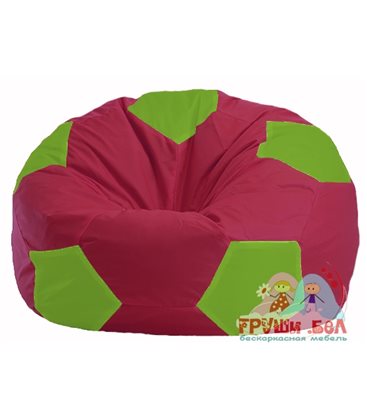 Бескаркасное кресло-мешок Мяч бордовый - салатовый М 1.1-305