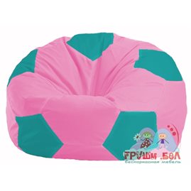 Бескаркасное кресло-мешок Мяч розовый - бирюзовый М 1.1-204